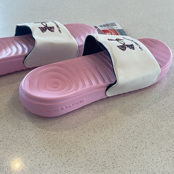 NWT UNDER ARMOUR Pink Sandals Size 13K - Picture 9 of 11